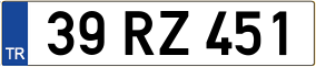 Trailer License Plate
